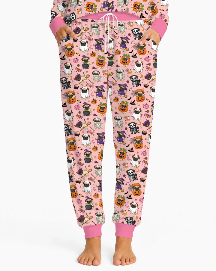 Spooky Pug Bamboo Women Pajama Set
