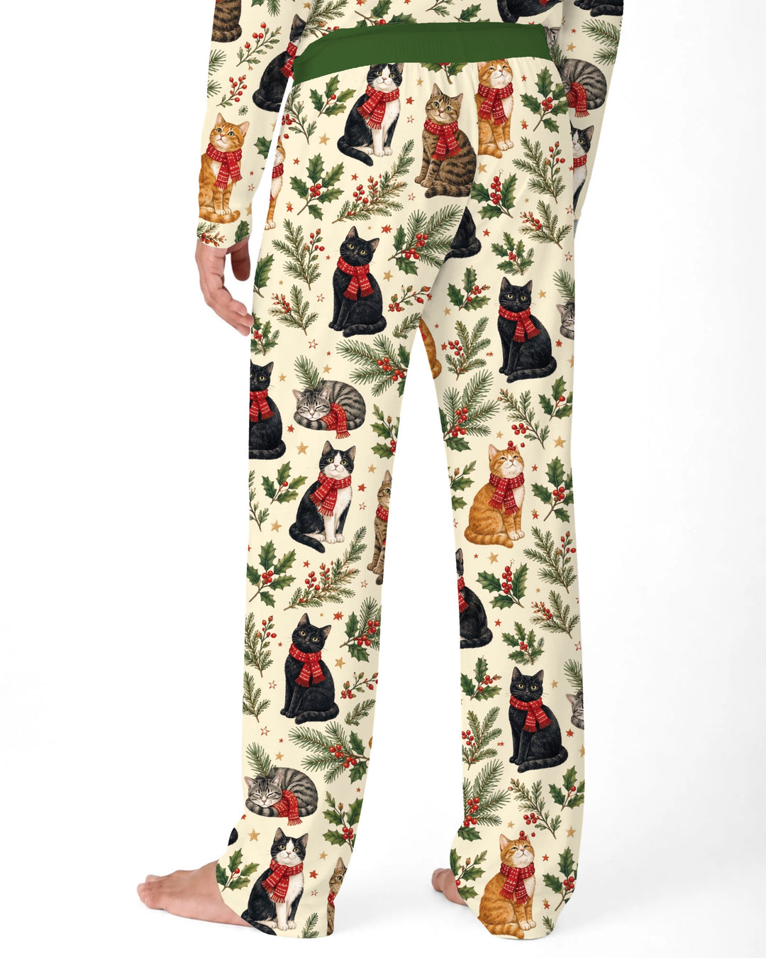 Christmas Cat Carolers Bamboo Men's Pajama Set