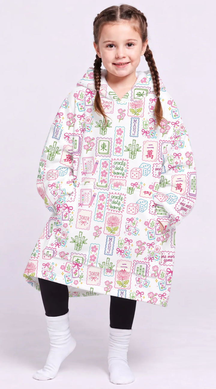 Cracks, Dots & Bams Mommy & Me Matching Bamboo Blanket Hoodie