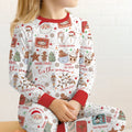 Retro Christmas Bucket List Two Piece Long Sleeve Pajama Set , Retro Christmas Bucket List Two Piece Long Sleeve Pajama Set - 12-18M