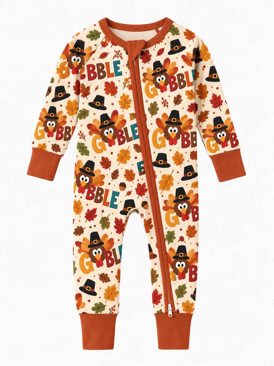 Pilgrim Turkey Gobble Fall Bamboo Convertible Zippy