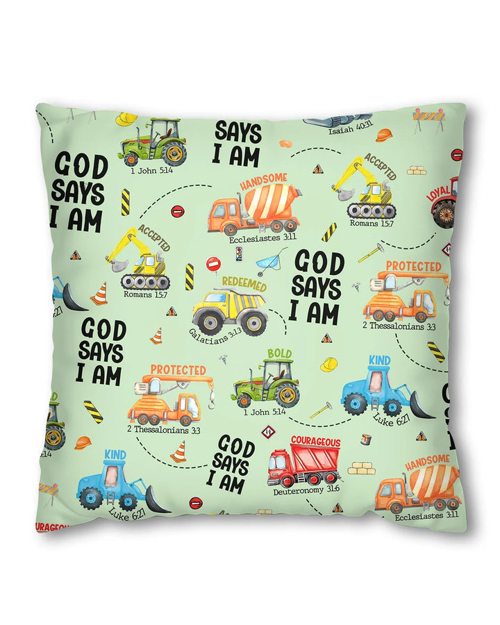 God Says I Am Boy Bamboo Pillow Case
