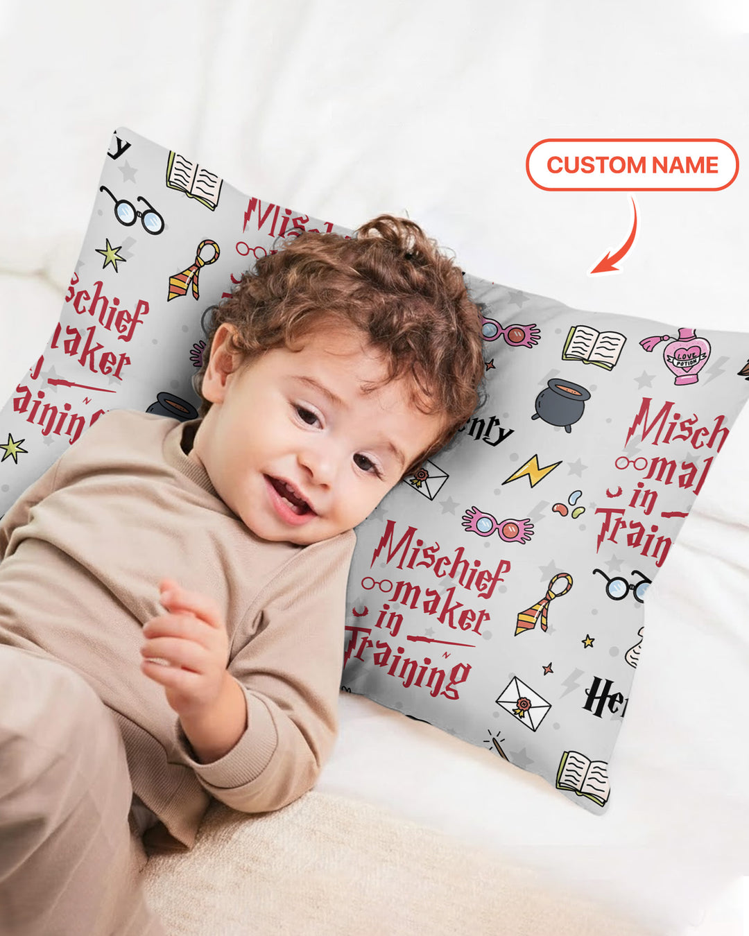 Custom Name Mischief Maker In Training Bamboo Pillow Case