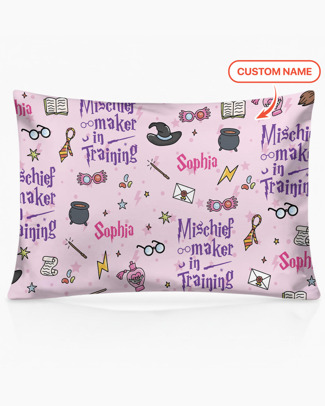 Custom Name Mischief Maker In Training Bamboo Pillow Case