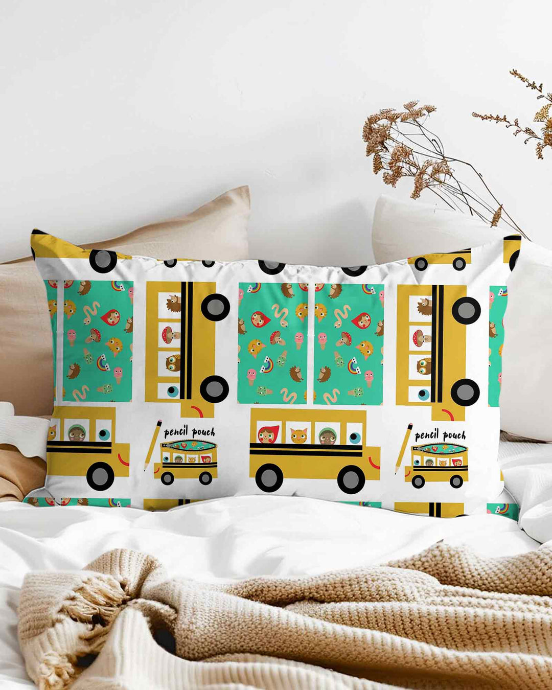School Bus Adventures Bamboo Pillow Case