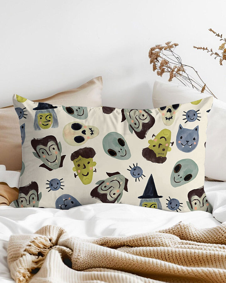 Halloween Face Bamboo Pillow Case