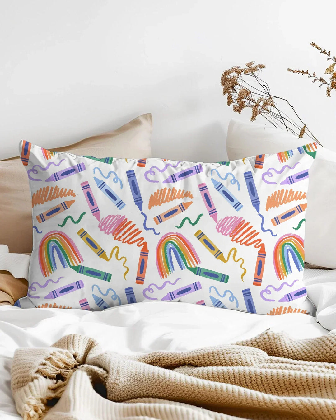 Crayon Chaos Bamboo Pillow Case