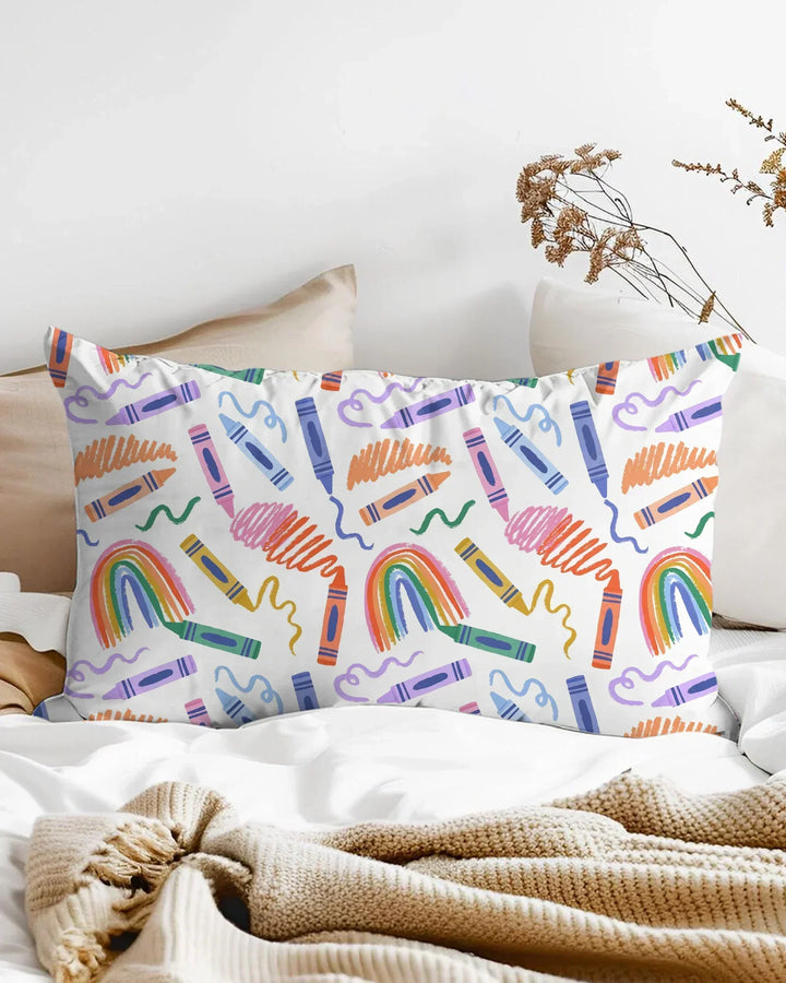 Crayon Chaos Bamboo Pillow Case