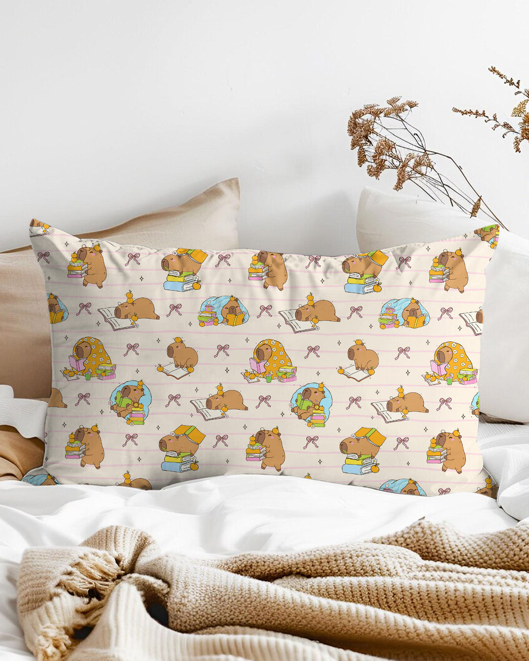 Sweet Study Capy Bamboo Pillow Case