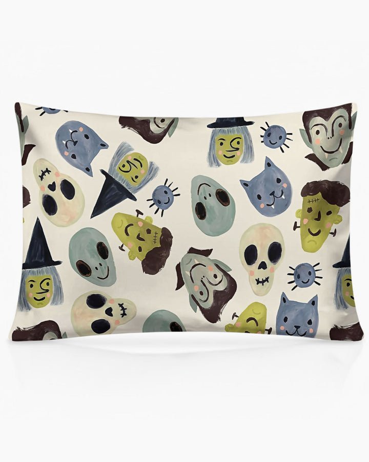 Halloween Face Bamboo Pillow Case