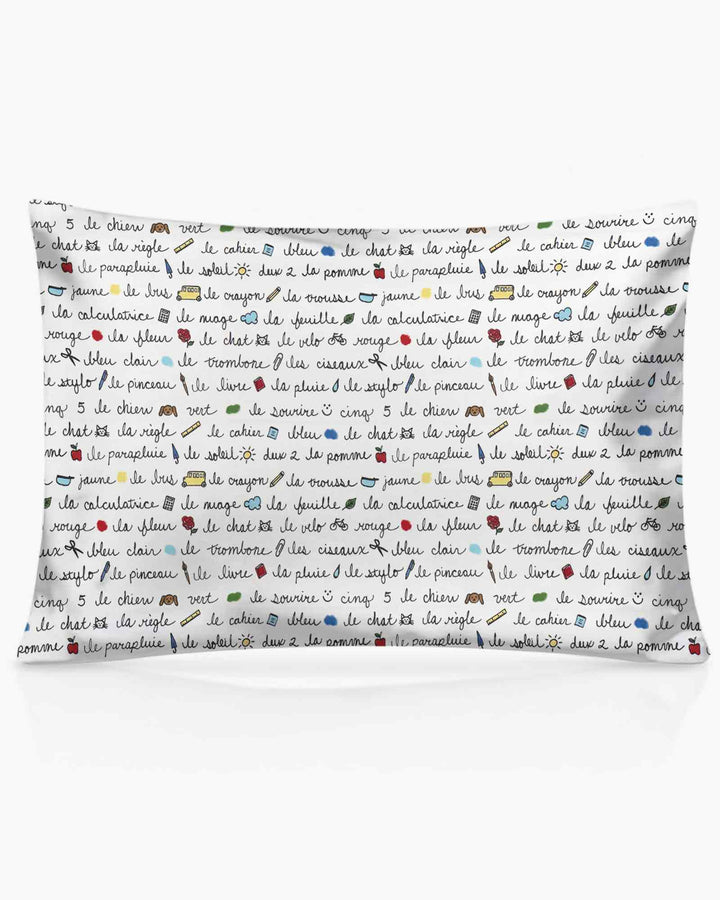 French Classroom Notes Bamboo Pillow Case