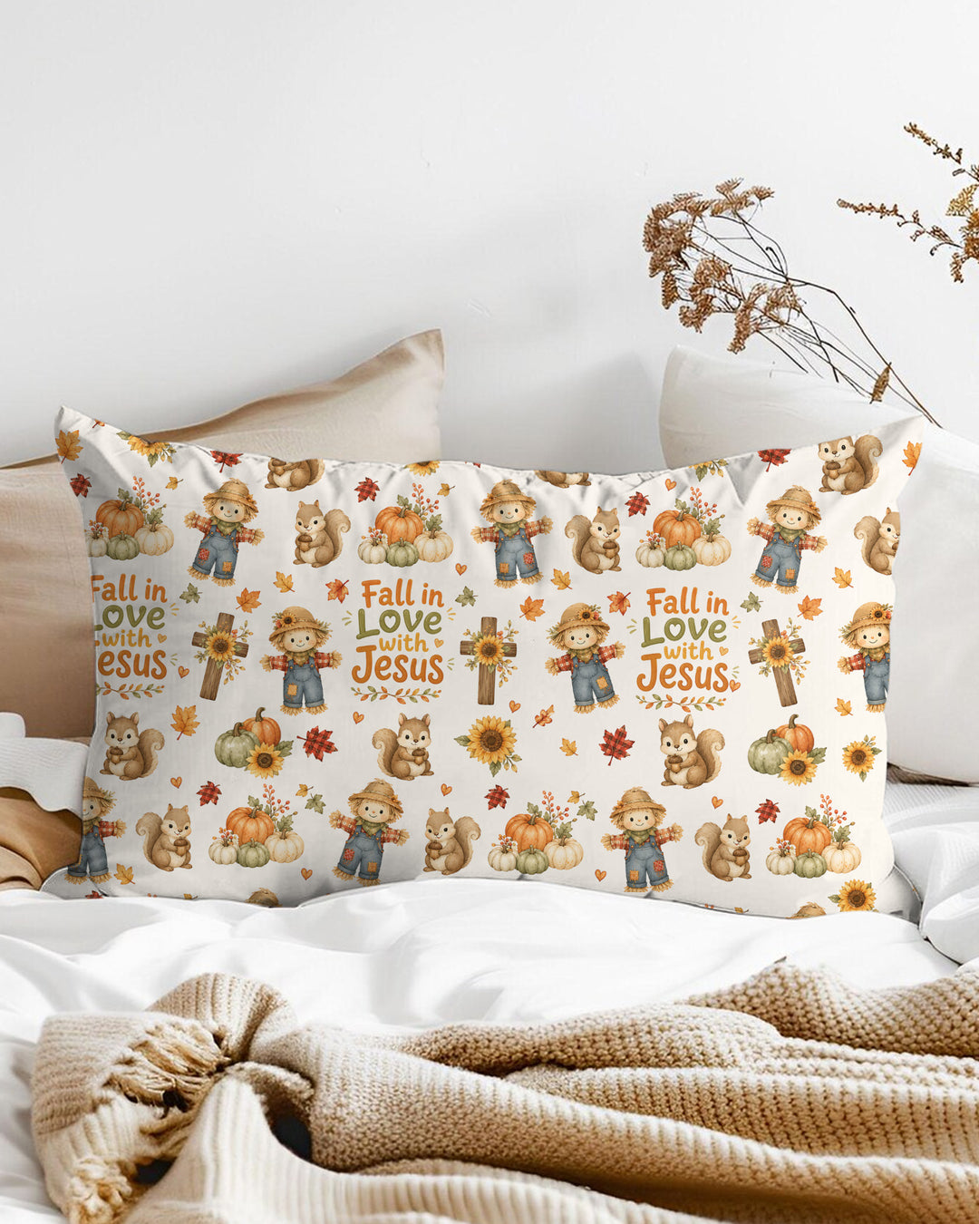 Fall For Jesus Bamboo Pillow Case