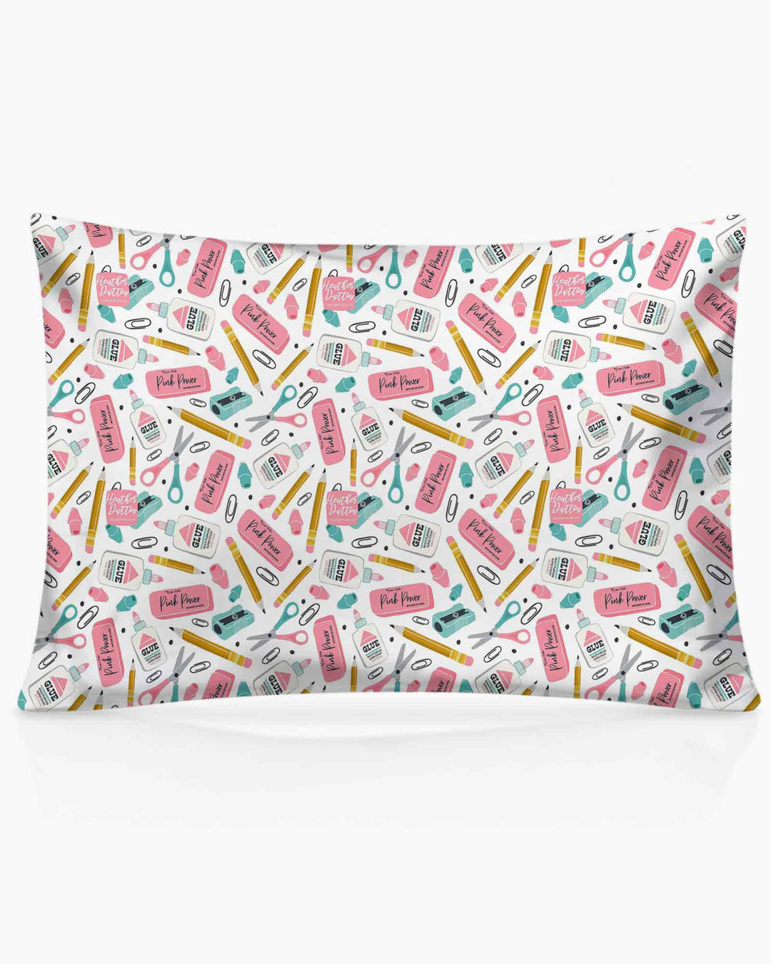 Pink Power School Supplies Bamboo Pillow Case