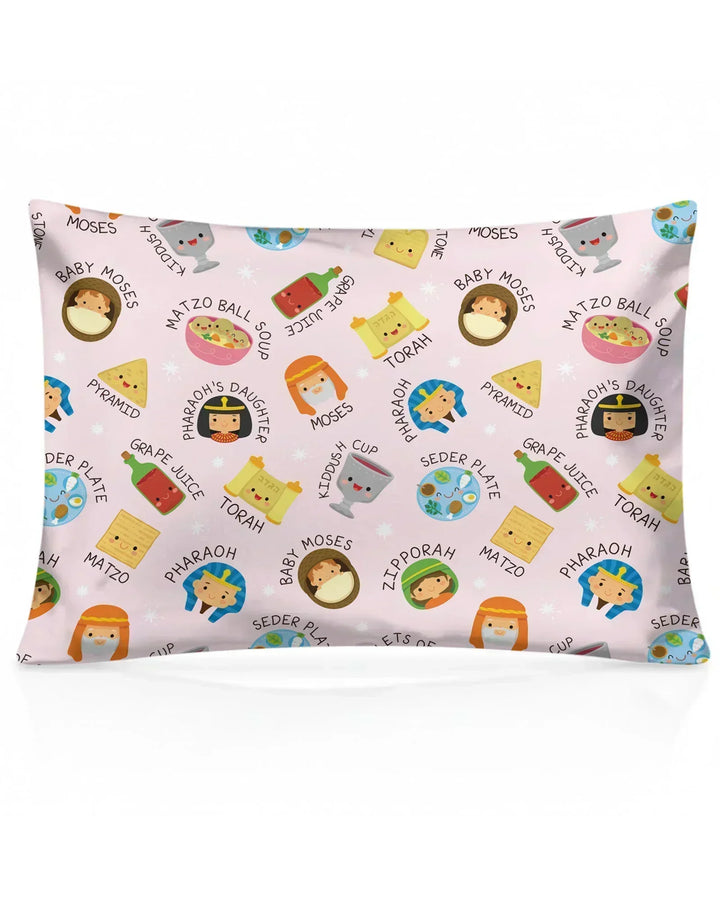 Cute Passover Characters Bamboo Pillow Case