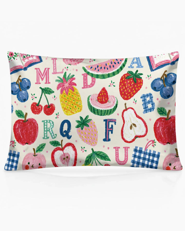 Back To School Fruit Alphabet Bamboo Pillow Case