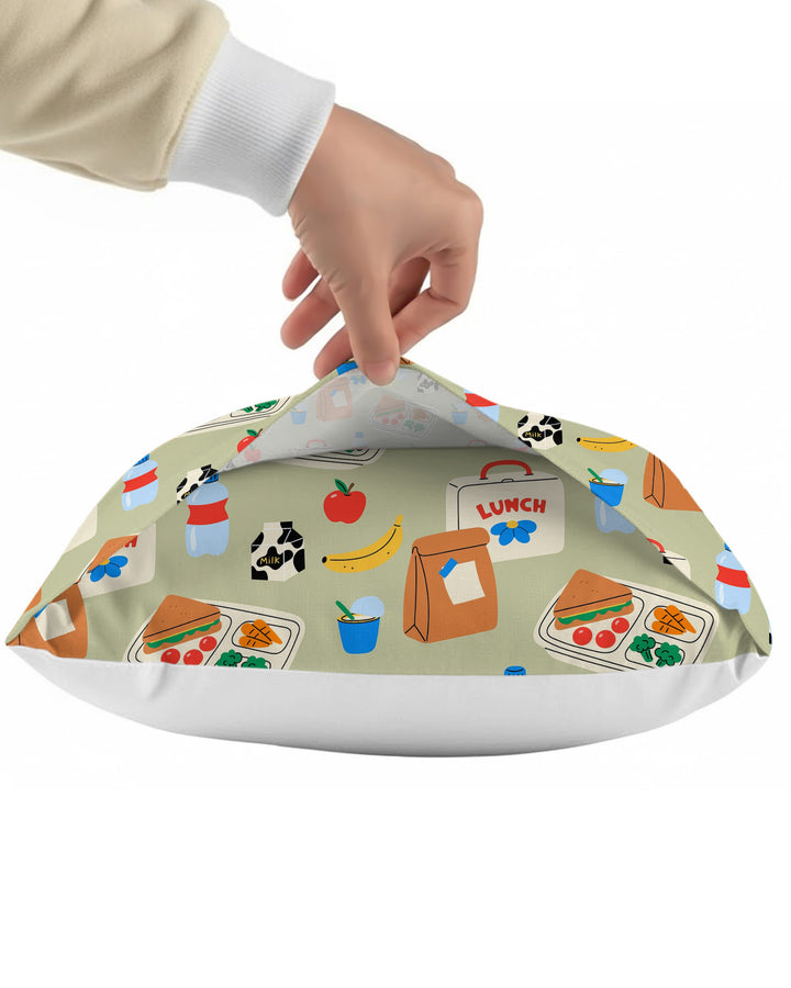 Happy School Lunch  Bamboo Pillow Case