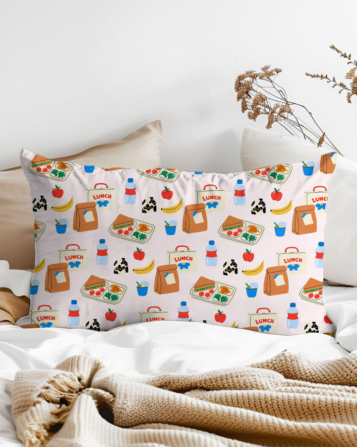 Happy School Lunch  Bamboo Pillow Case