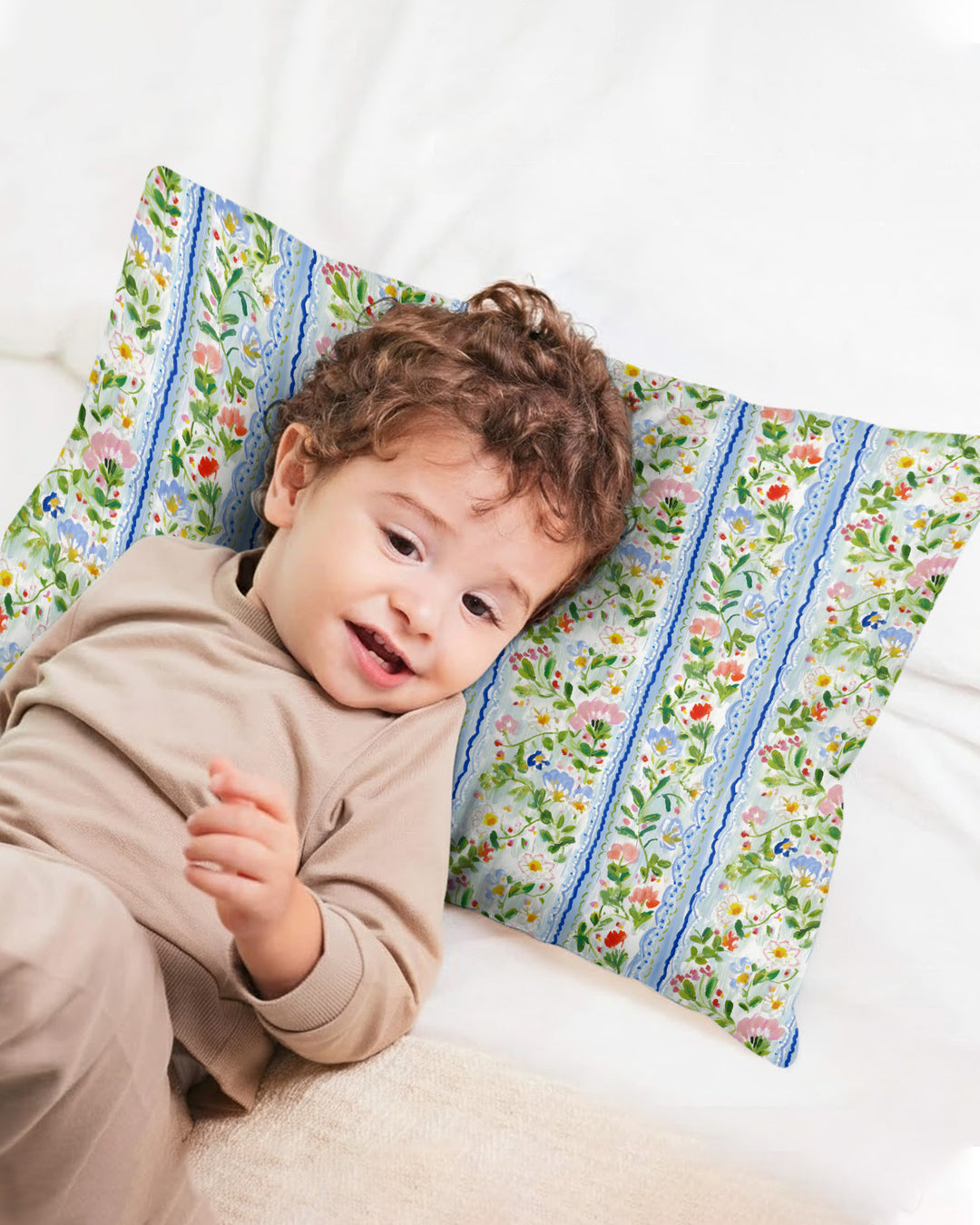 Paste Floral Girl Bamboo Pillow Case