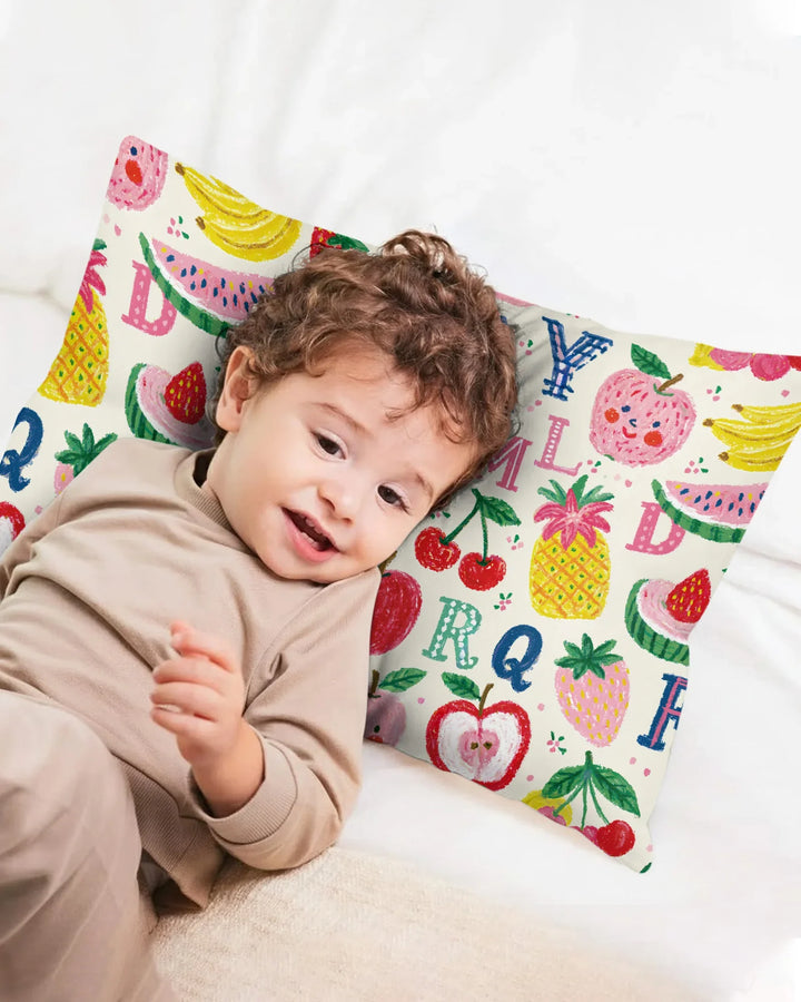 Back To School Fruit Alphabet Bamboo Pillow Case