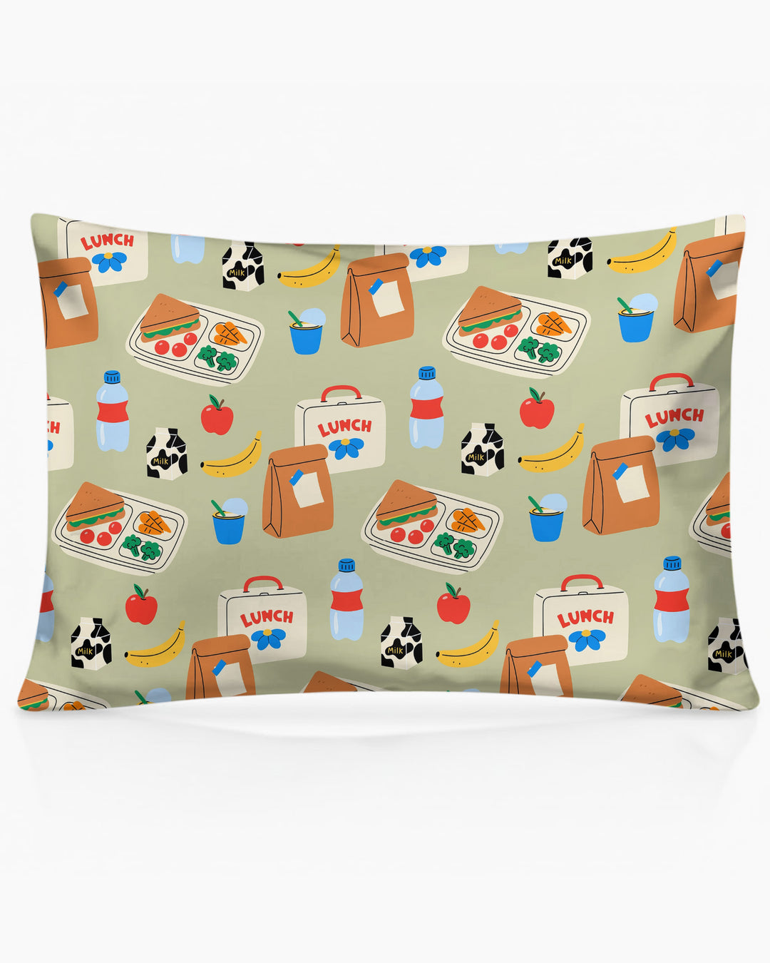 Happy School Lunch  Bamboo Pillow Case