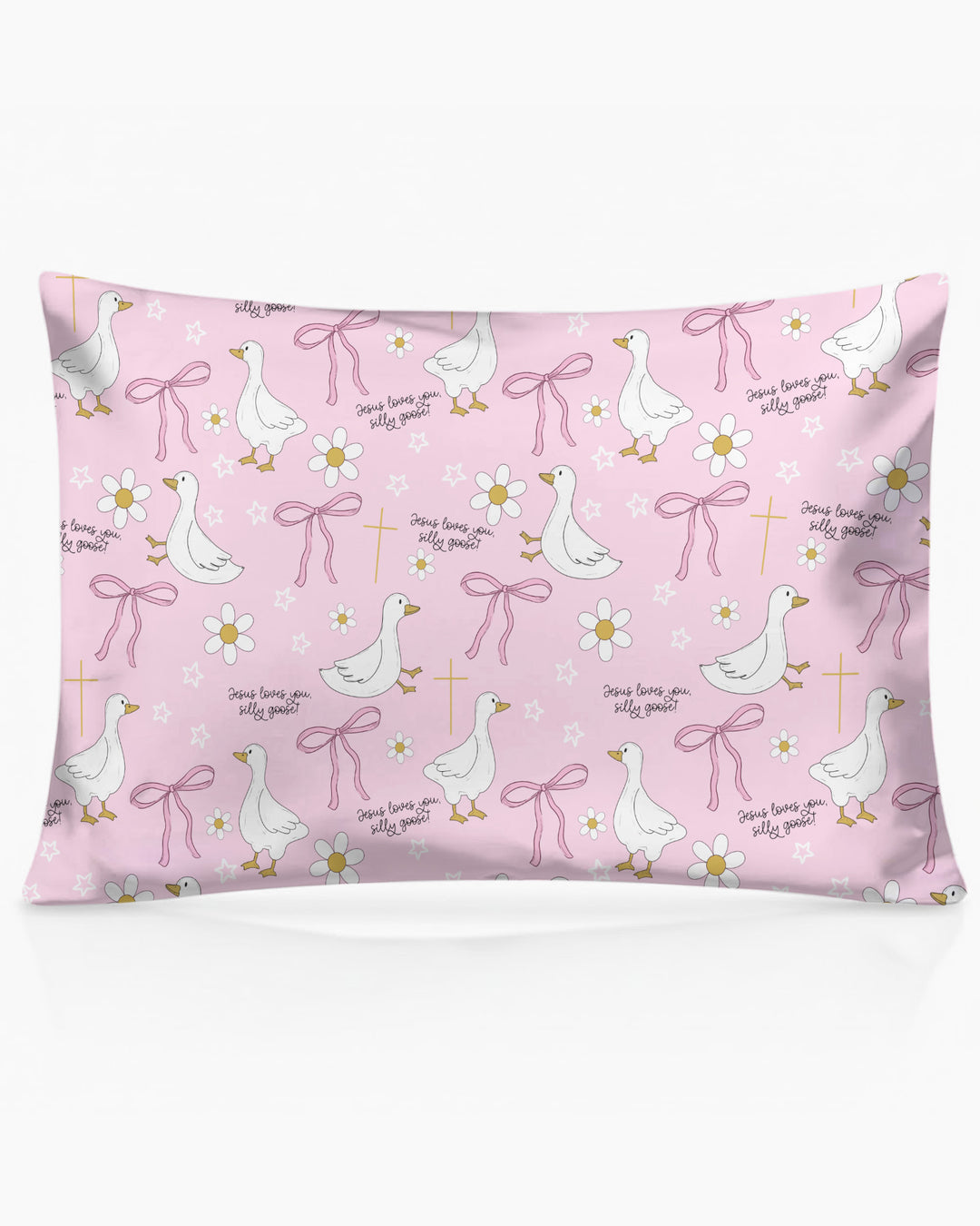 Jesus Loves You Silly Goose Bamboo Pillow Case