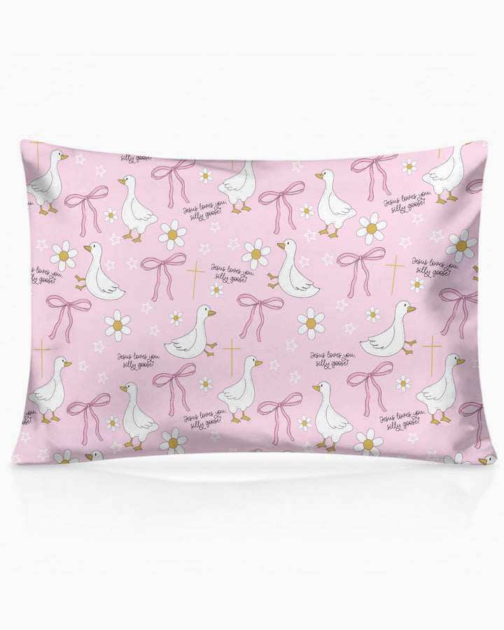 Jesus Loves You Silly Goose Bamboo Pillow Case