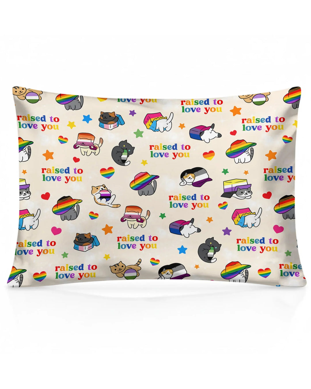 Rainbow Paws Family Matching Bamboo Pillow Case