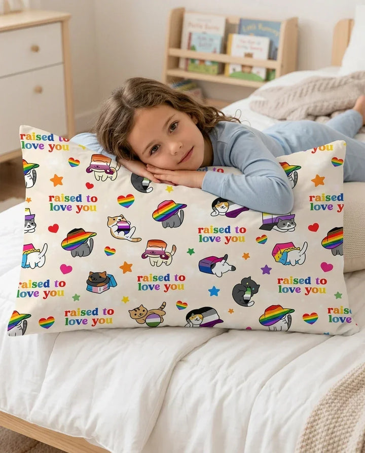 Rainbow Paws Family Matching Bamboo Pillow Case