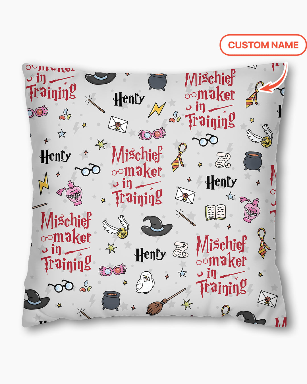 Custom Name Mischief Maker In Training Bamboo Pillow Case