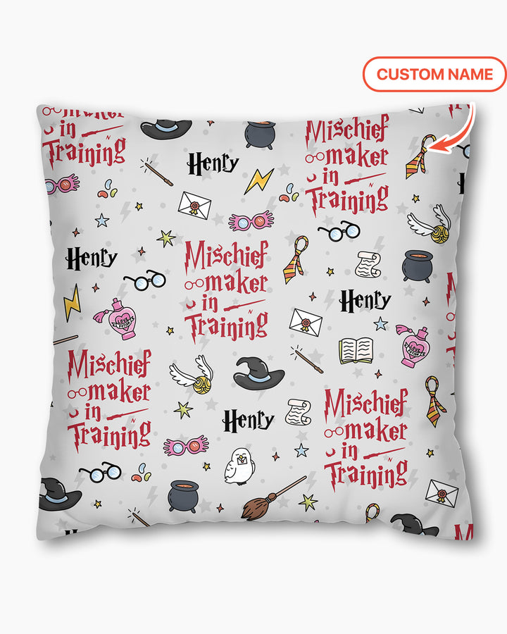Custom Name Mischief Maker In Training Bamboo Pillow Case