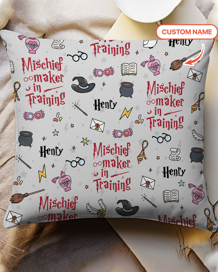 Custom Name Mischief Maker In Training Bamboo Pillow Case