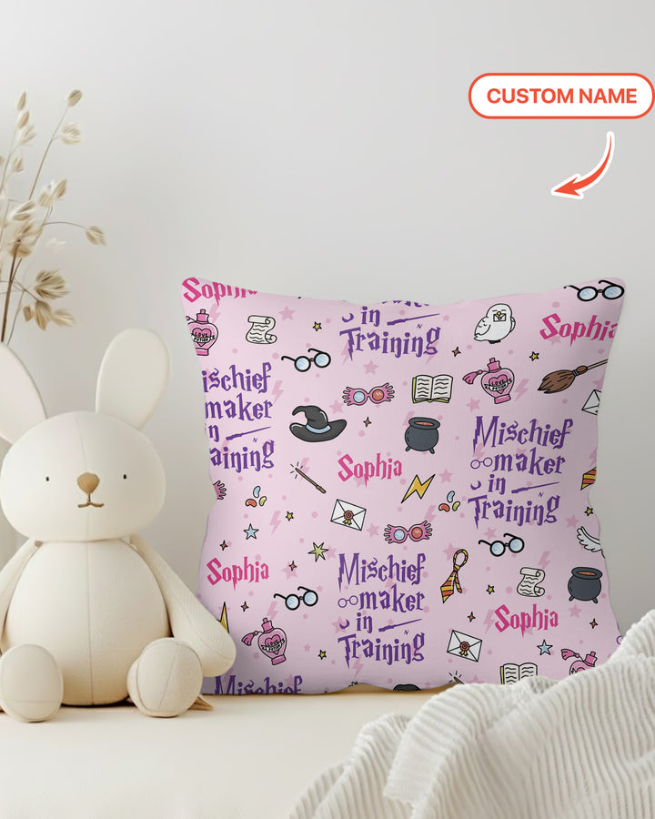Custom Name Mischief Maker In Training Bamboo Pillow Case