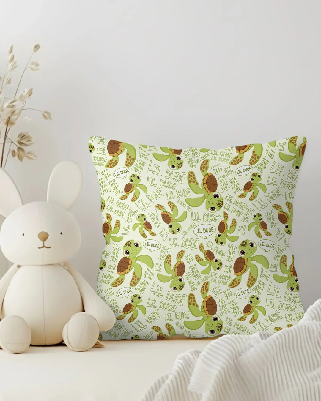 Father and Son Turtle Bamboo Pillow Case