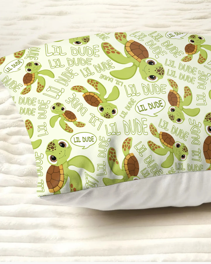 Father and Son Turtle Bamboo Pillow Case