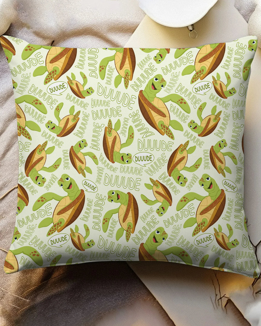 Father and Son Turtle Bamboo Pillow Case