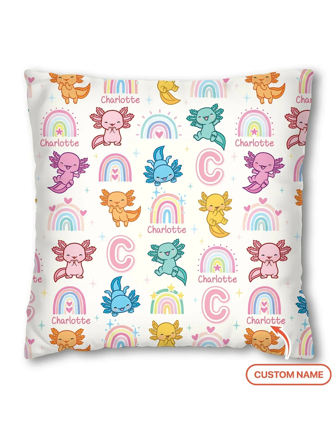 Axololt Custom Name Bamboo Pillow Case