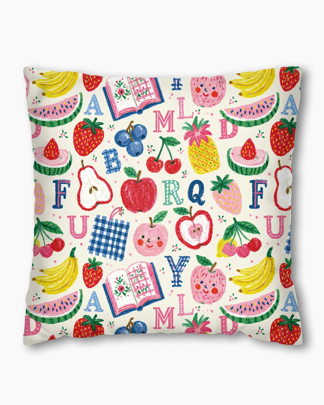 Back To School Fruit Alphabet Bamboo Pillow Case