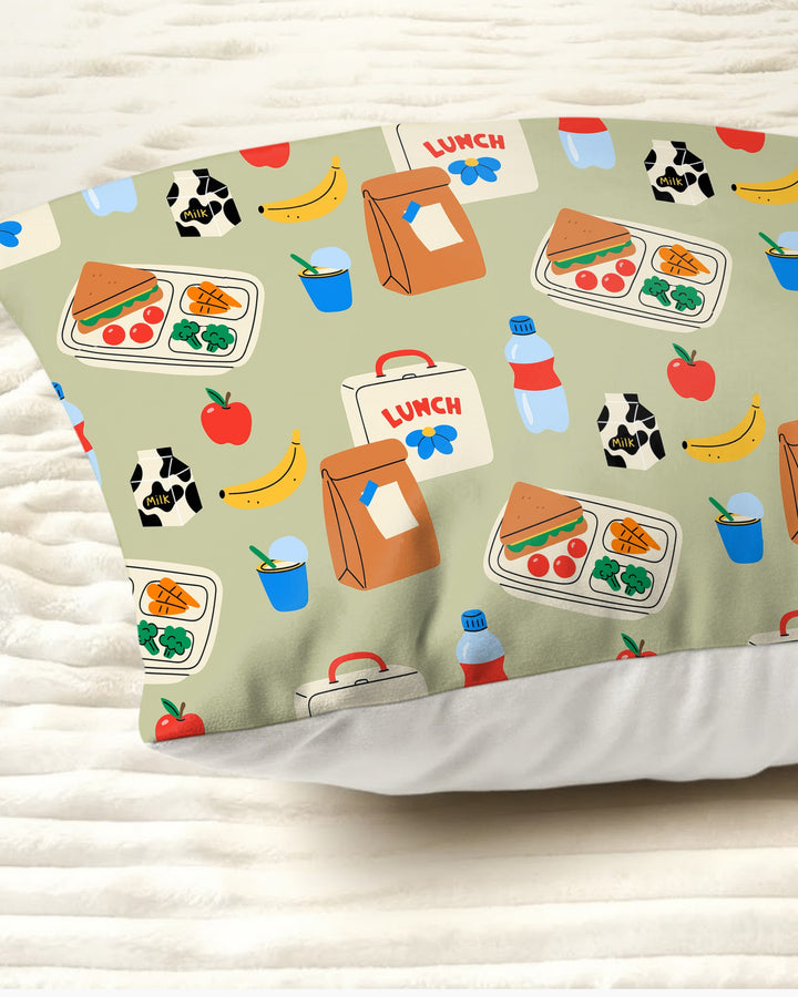 Happy School Lunch  Bamboo Pillow Case
