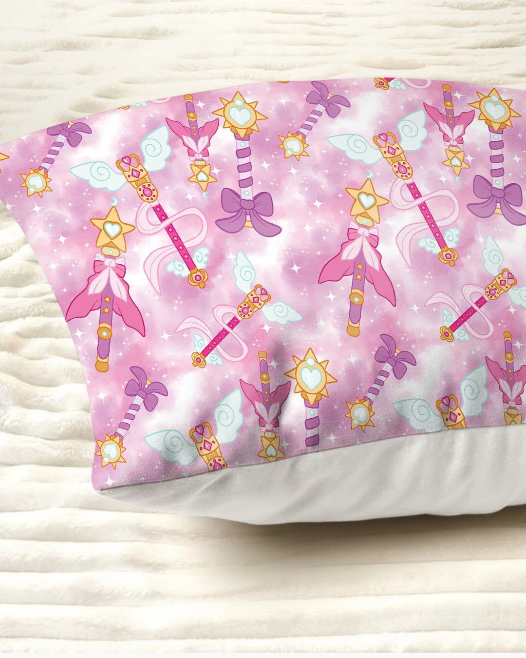 Kawaii Magical Girl Wand Bamboo Pillow Case