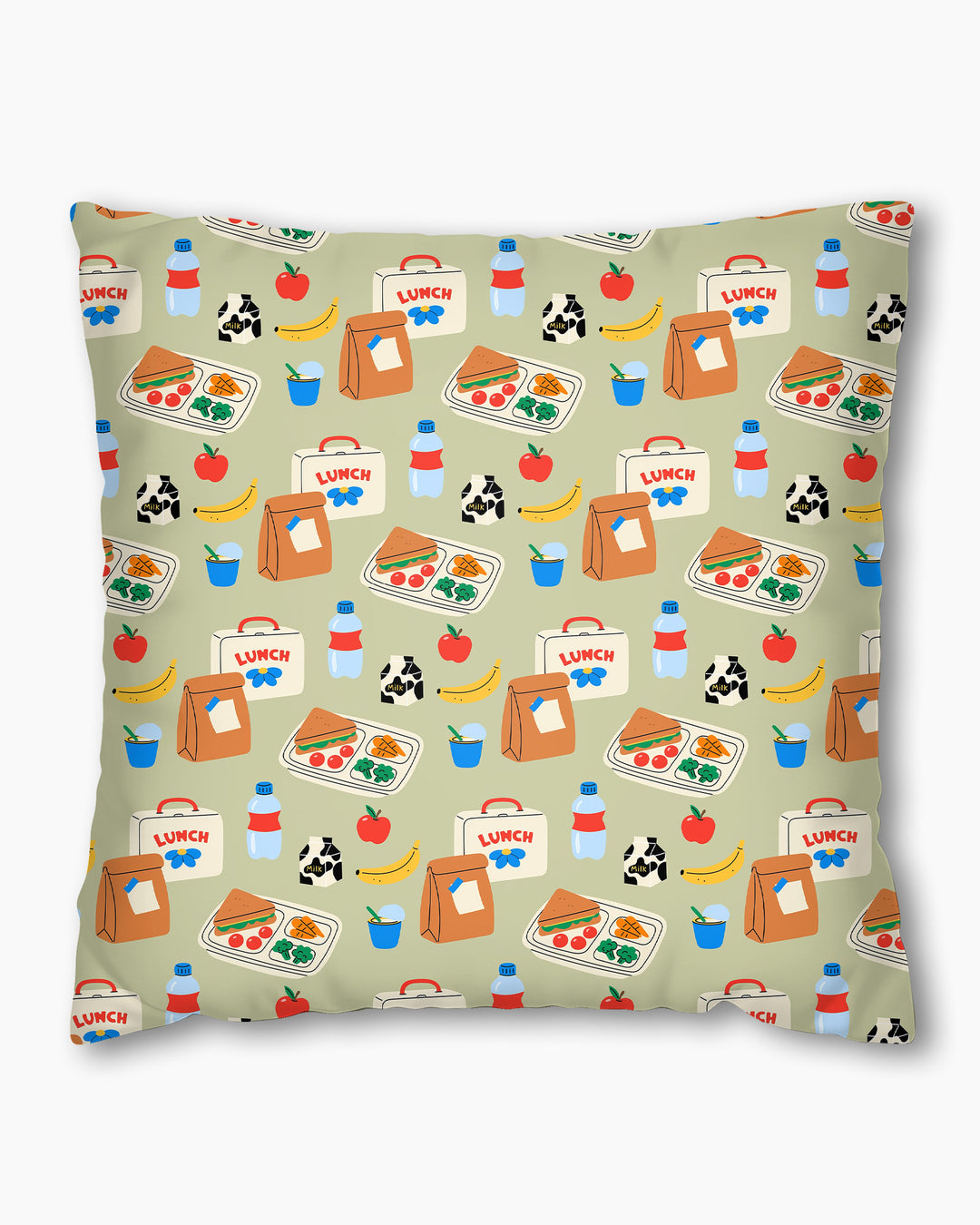 Happy School Lunch  Bamboo Pillow Case