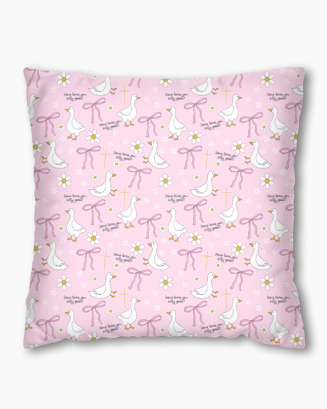 Jesus Loves You Silly Goose Bamboo Pillow Case
