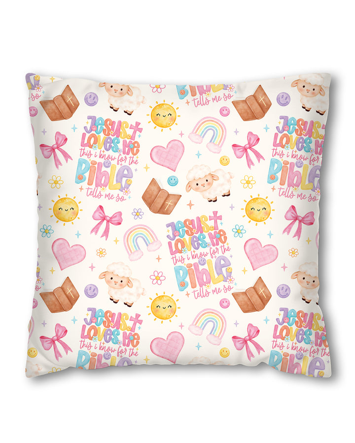 Jesus Loves Me This I Know Bamboo Pillow Case