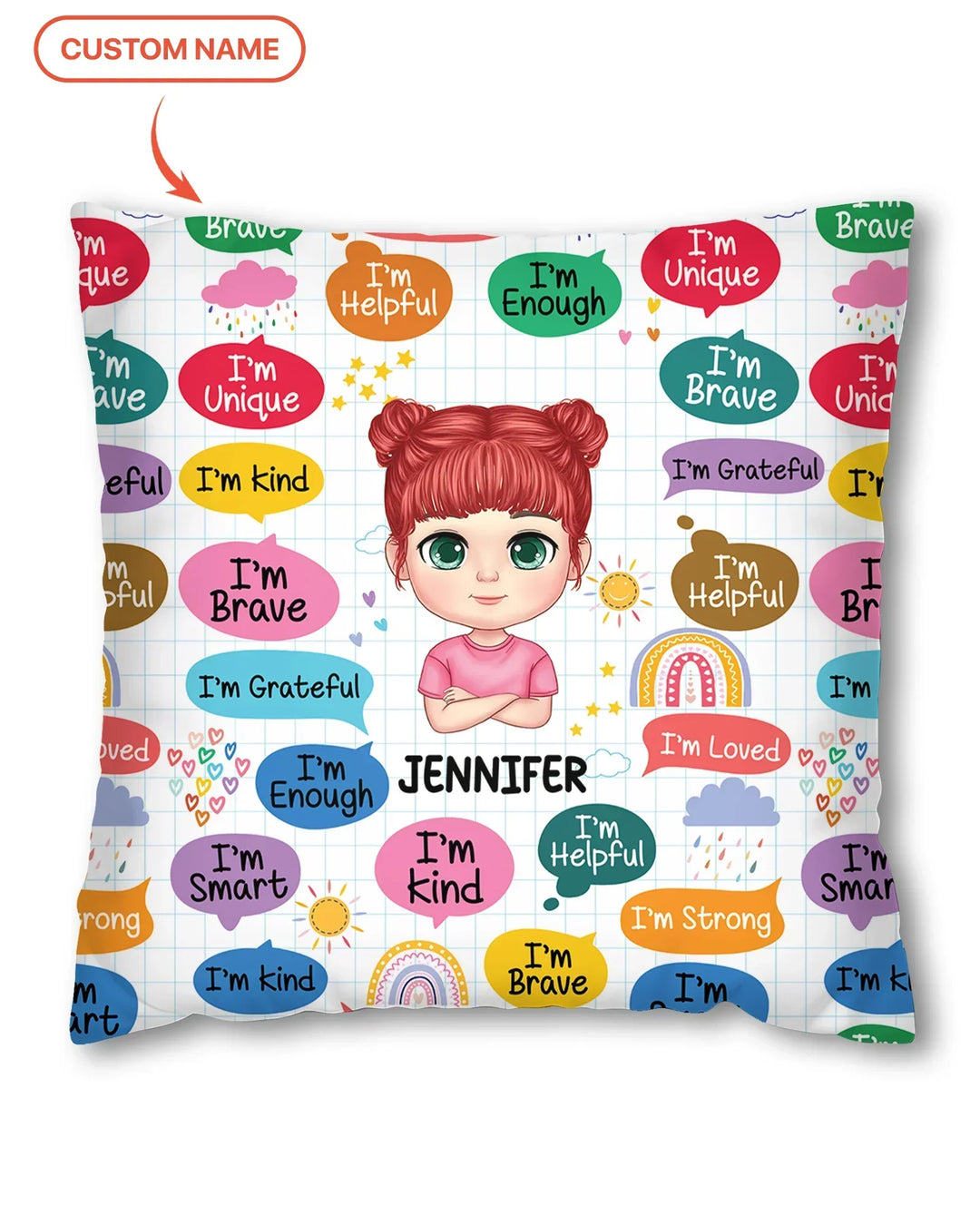 Personalized I'm Kind I'm Brave Bamboo Pillow Case