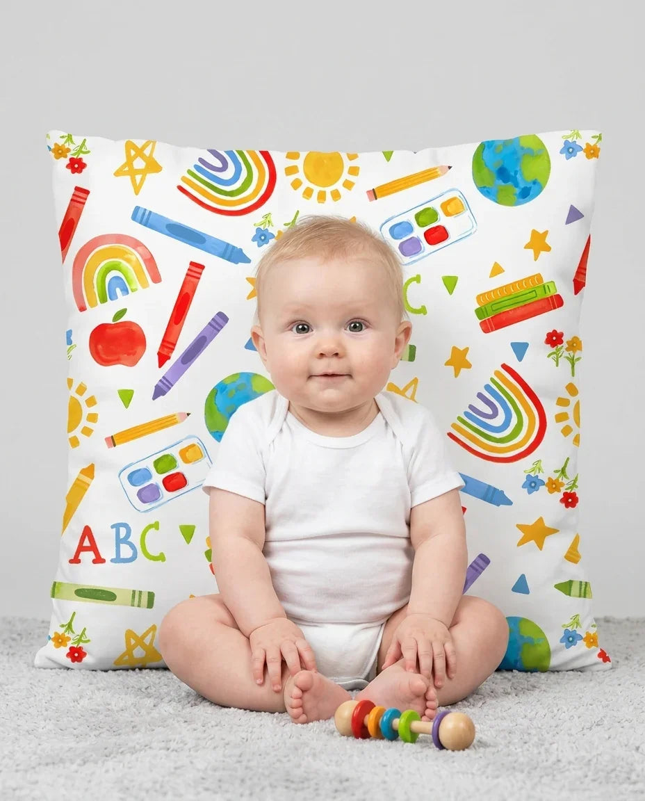School Scribbles Bamboo Pillow Case