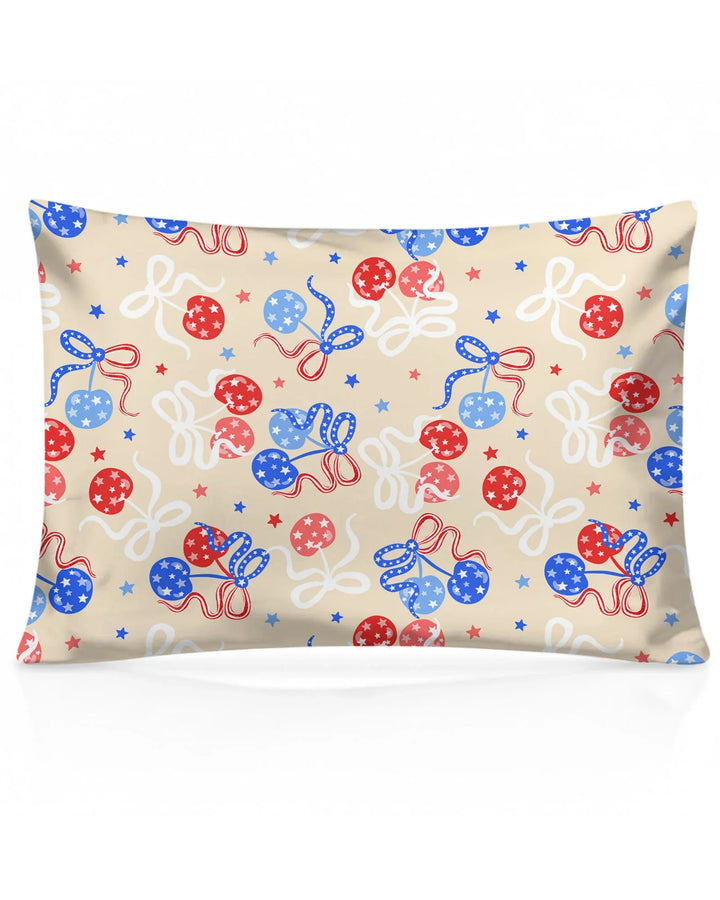 Cherry America 4th of July Bamboo Pillow Case
