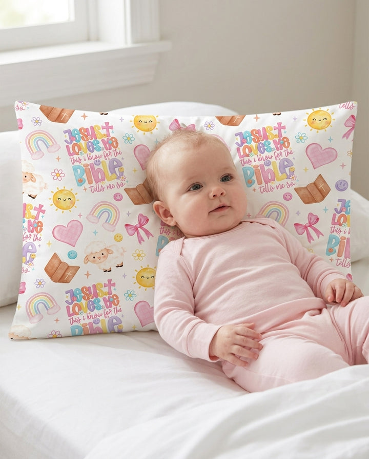 Jesus Loves Me This I Know Bamboo Pillow Case
