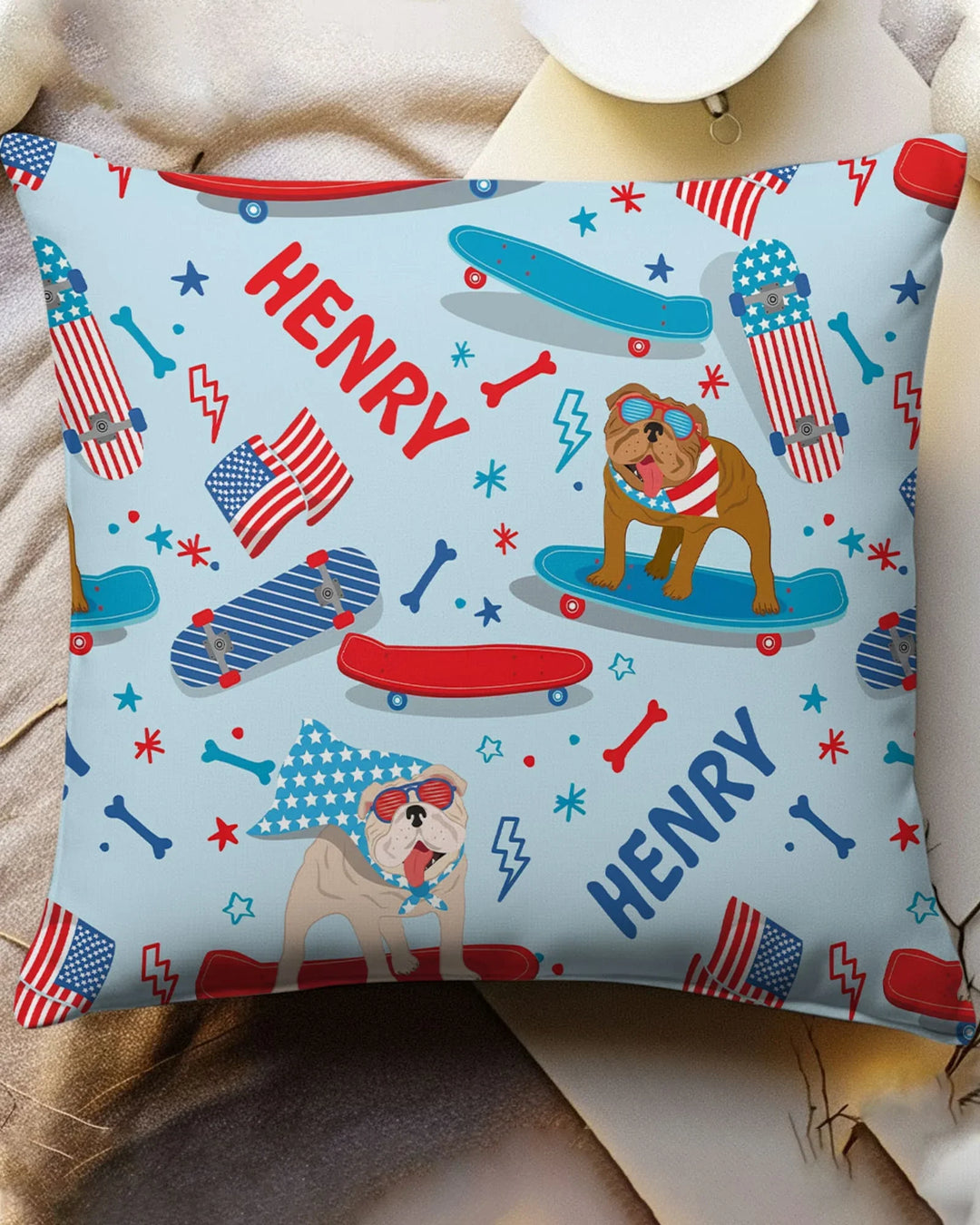 Joyful American Skates Custom Bamboo Pillow Case