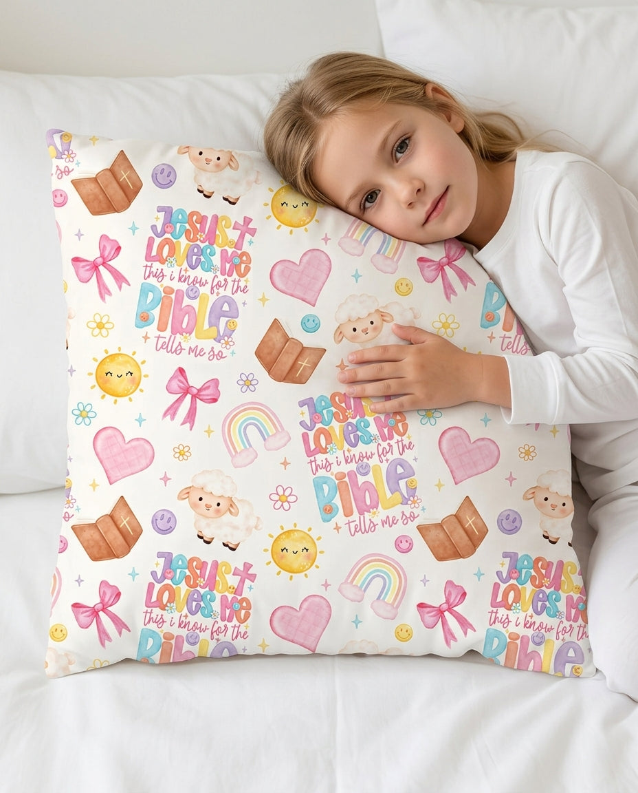 Jesus Loves Me This I Know Bamboo Pillow Case