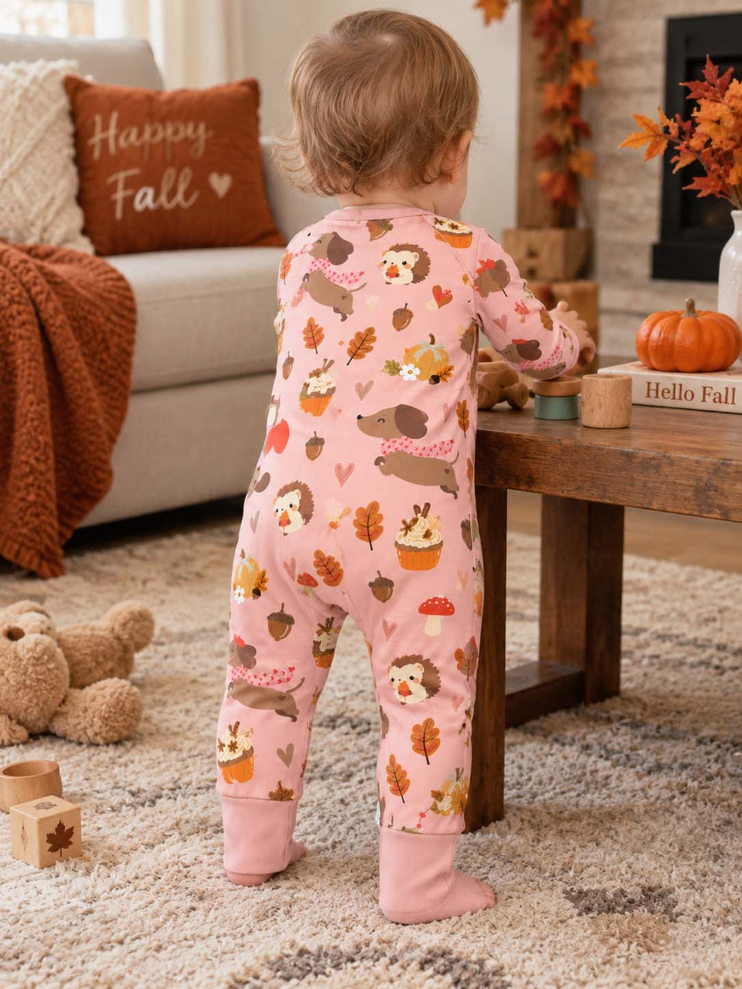 Pink Autumn Dachshund Love Bamboo Convertible Zippy