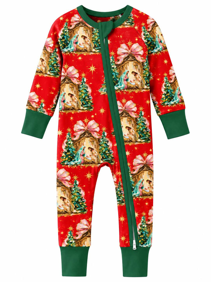 Pink Bow Nativity Bamboo Convertible Zippy